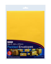 3 PADDED ENVELOPES SIZE E- 220X270MM